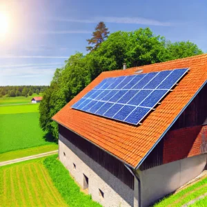 scheune mit PV Anlage